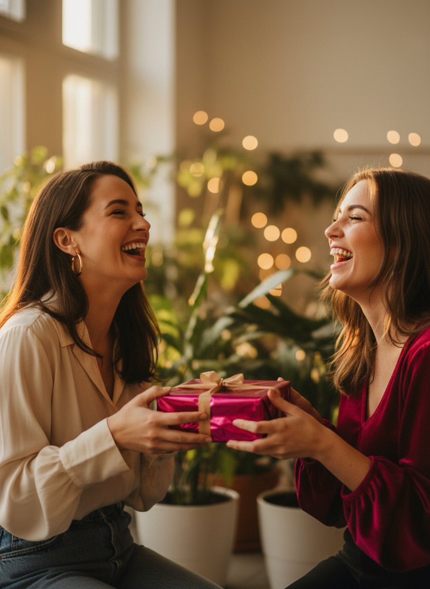 Dos amigas riendo juntas