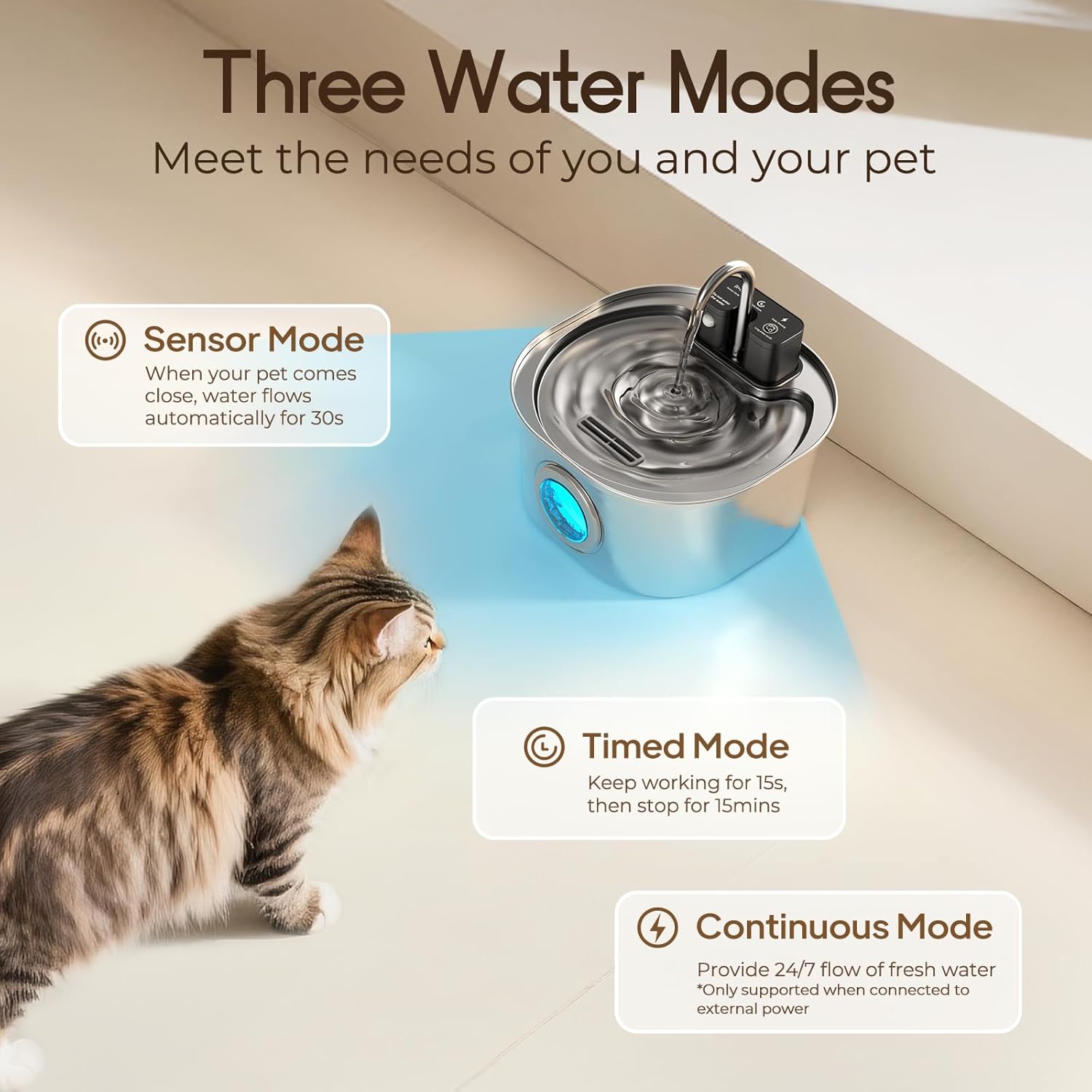 Fuente agua gatos imagen 2