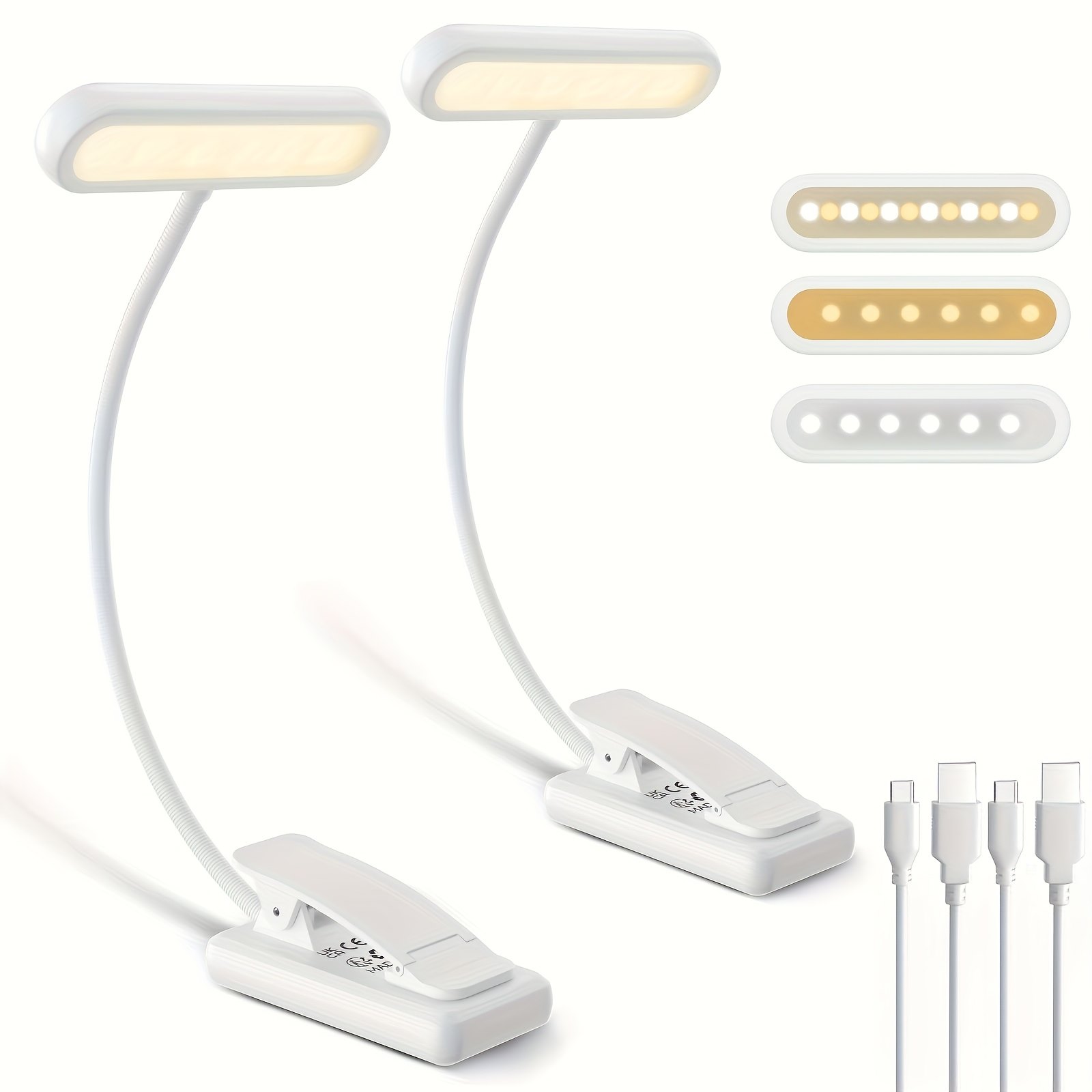 Lámpara de lectura LED con clip
